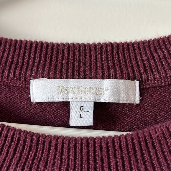 Max Cocos burgundy tunic sweater - Picture 3 of 6
